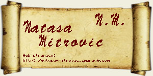 Nataša Mitrović vizit kartica